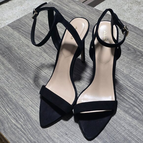 Aldo Strappy Pointed Toe High Heels - Size 8 Worn - Picture 4 of 5